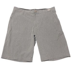 RVCA Classic Length 20” Four Way Performance Stretch Gray Shorts Size 34